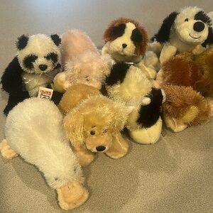 Lot of 10 used lilkinz webkinz stuffed animals no codes and 1 webkinz toy